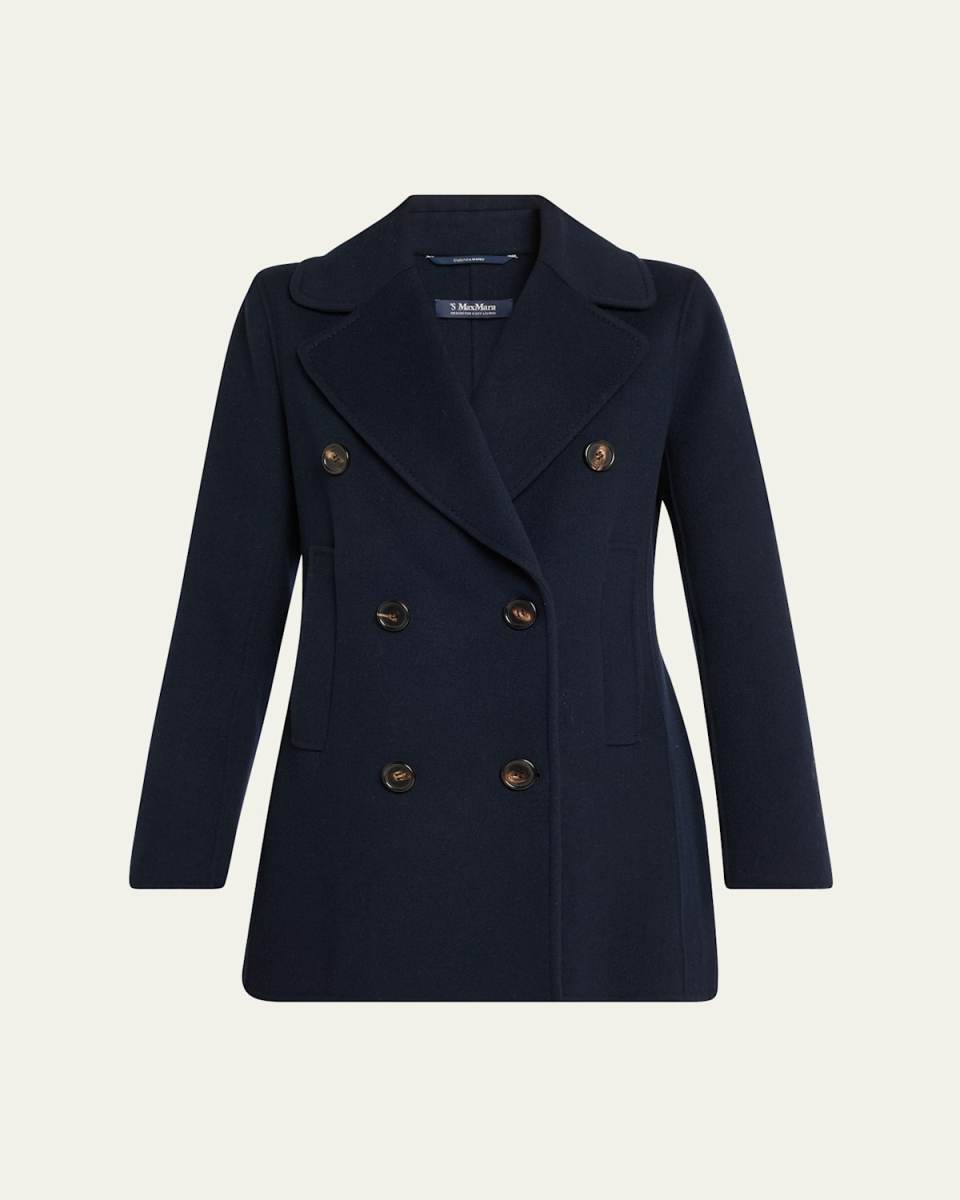Caban Double-Breasted Wool Coat